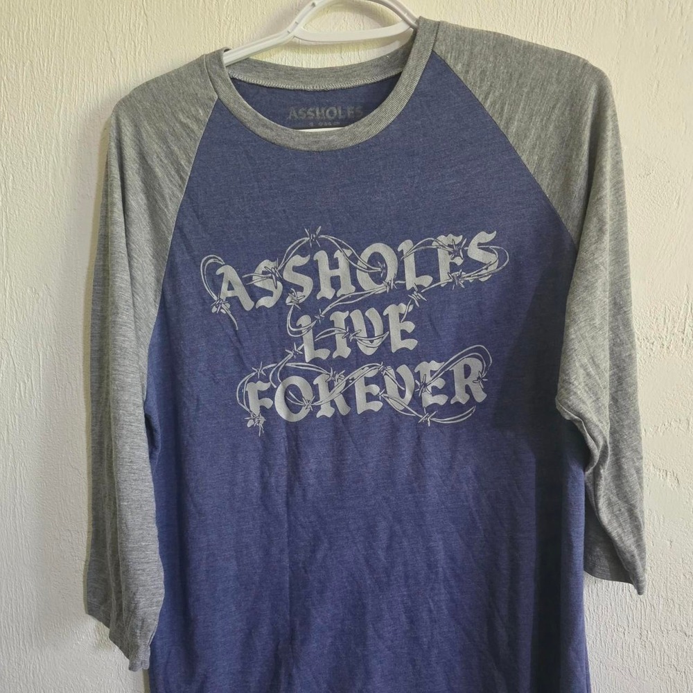 Assholes Live Forever Linda Finegold Raglan Baseball Tee